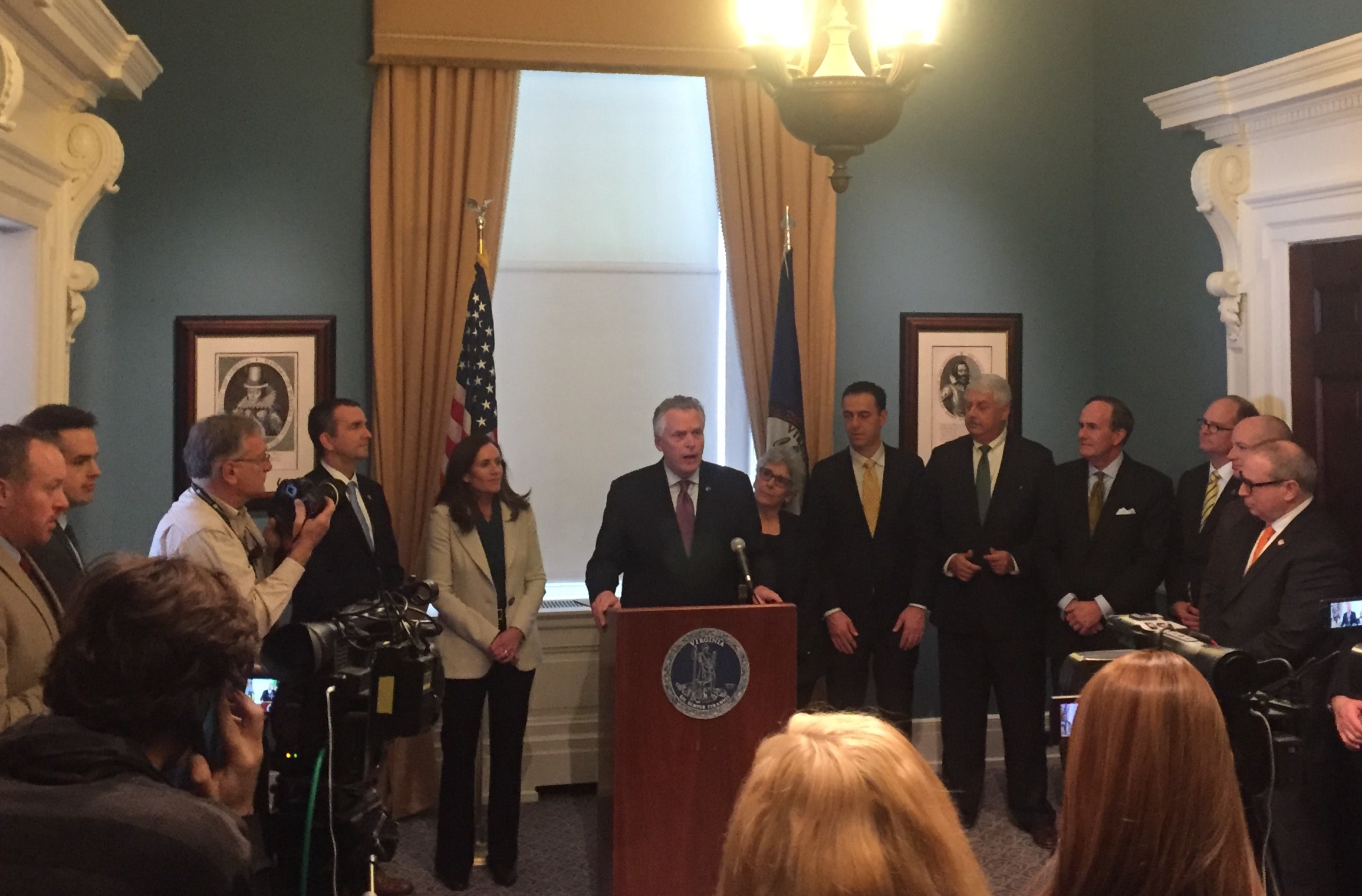 Gov. Terry McAuliffe called for legislation to make it easier to vote absentee. (Photo by Julie Rothey)
