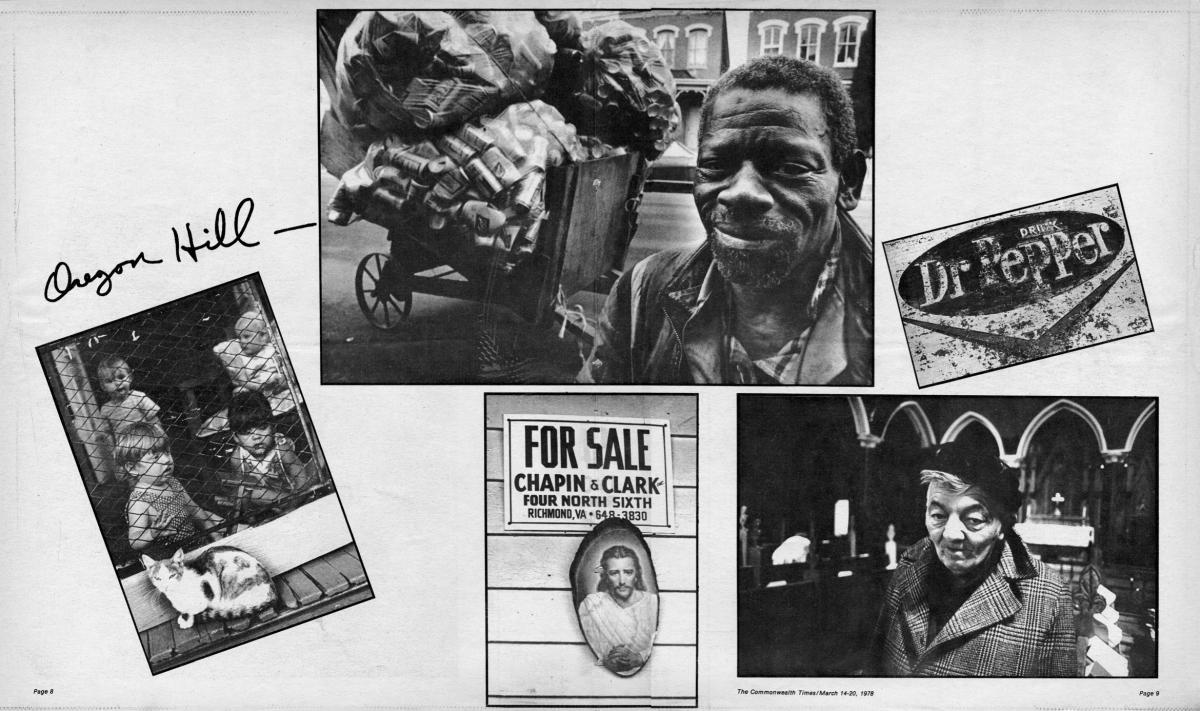 Photos of Oregon Hill published in The Commonwealth Times on March 14, 1978.