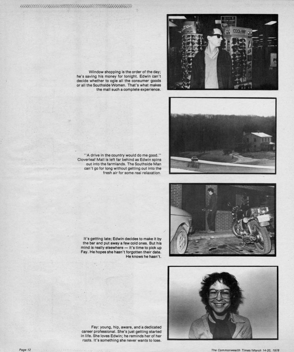 Photos of published in The Commonwealth Times on March 14, 1978.