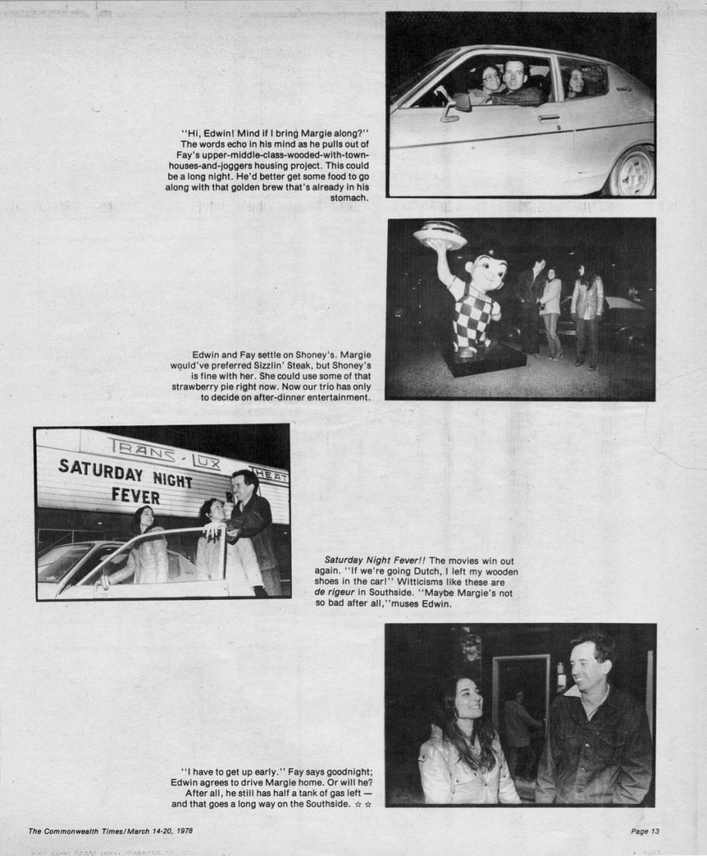 Photos published in The Commonwealth Times on March 14, 1978.