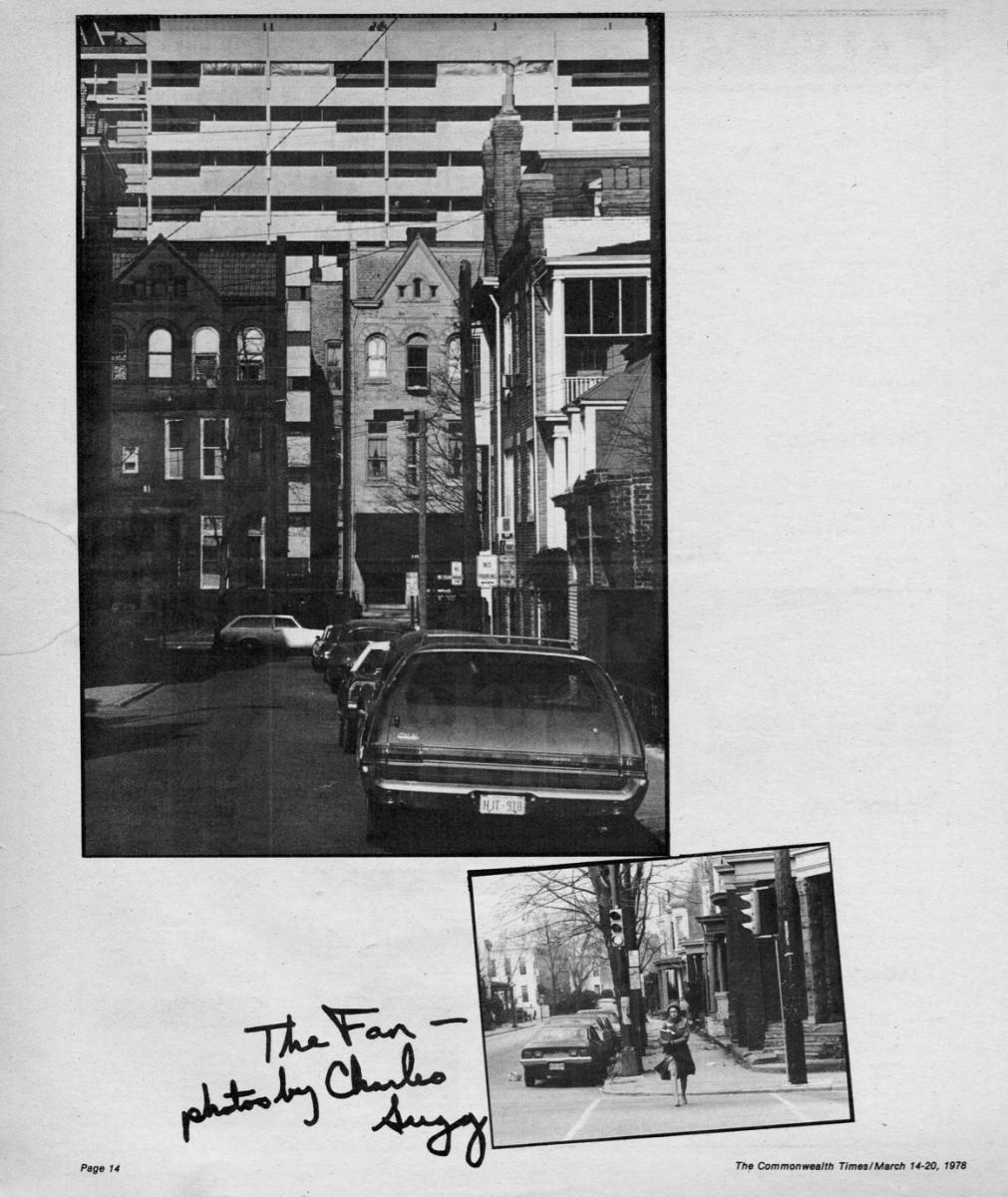 Photos of The Fan published in The Commonwealth Times on March 14, 1978.